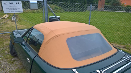Mazda MX5 kaleche i BEIGE 2 forskellige nuancer PVC/plastbagrude - til mk1 (89-98) 