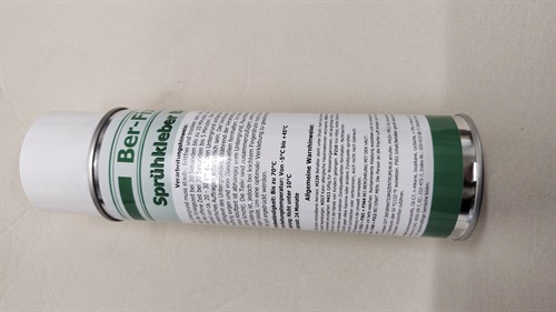 Spraylim til montering af kaleche, inderhimmel og meget andet. Meget kraftig, stabil op til 70 grader