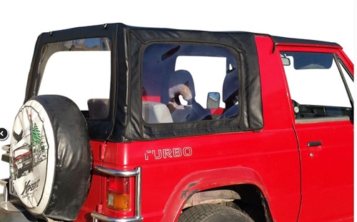 Kaleche i sort PVC...