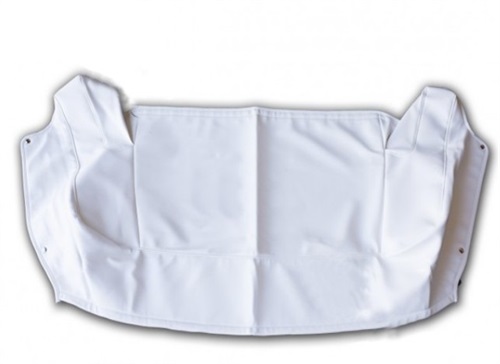 Kalechecover Peugeot 205 i hvid kunstlæder, til når kalechen er nede....